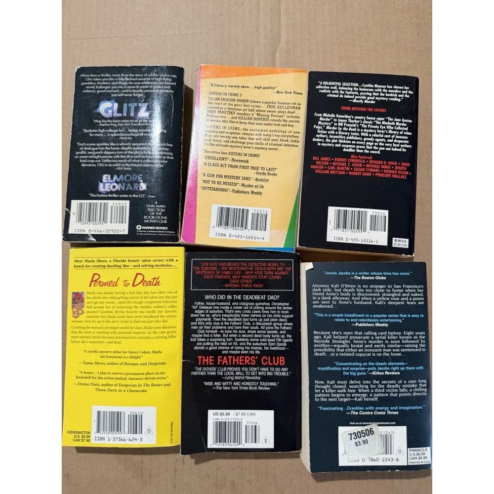 Lot of 10 random murder mystery novel paperback books,‎ various authors B56